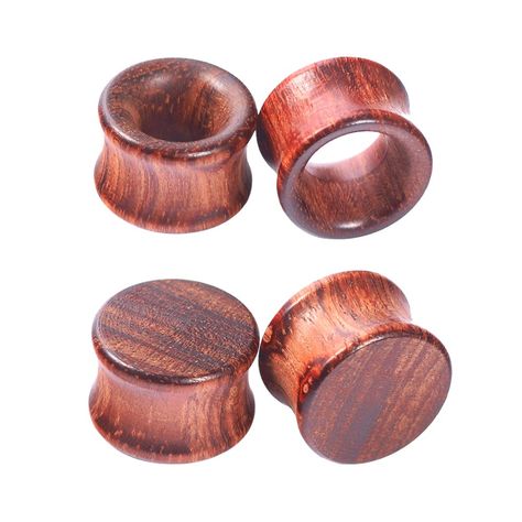 Longbeauty 1Pair/2Pair Vintage Brown Natural Wood Double Flared Ear Tunnels Expander Plugs Stretcher Industrial Piercing Barbells, Tapers And Plugs, Ear Tapers, Nose Piercing Hoop, Wooden Plugs, Ear Tunnels, Body Jewelry Piercing, Organic Wood, Nose Rings Hoop