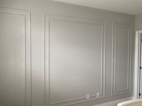 Double up on this decorative panel moulding to add an extra detail and depth. Double Wall Paneling, Hallway Remodel, Wall Panel Molding, Wood Moulding, Panel Ideas, Panel Moulding, Grey Panels, Wood Molding, Classic Wall