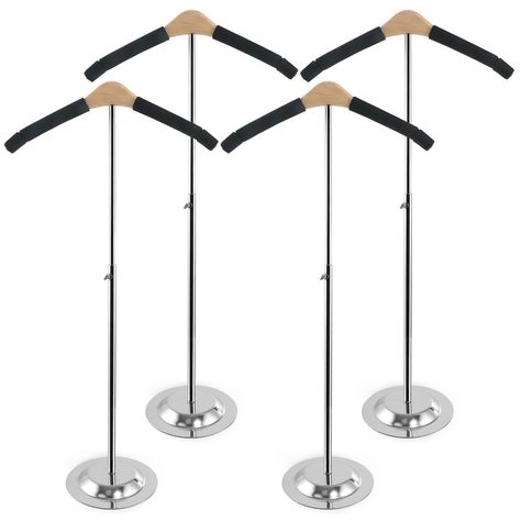 PRICES MAY VARY. ADJUSTABLE HEIGHT: Our T-shirt display stands are about 18 inches to 30 inches in height. Just need to rotate the height adjustment button, you can adjust the clothing display stand according to your height and the height of the clothing needs, convenient for your daily life use. PACKAGE INCLUDE: You will get 4 piece of tshirt display stand. It is not taking up much space, and can display clothes more intuitively in order to increase your retail store and trade show turnover. HI Tshirt Display Ideas Retail, Shirt Rack, T Shirt Display, Display Clothes, Heavy Clothing, Clothing Display, Tshirt Display, Shirt Display, Clothing Displays