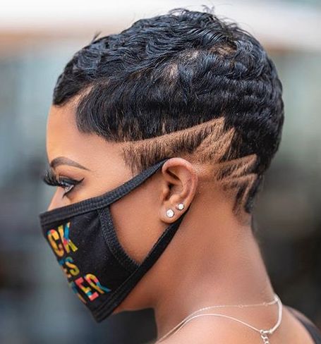 Big Braids Hairstyles, Get Long Hair, Finger Waves Short Hair, Short Relaxed Hairstyles, Short Hair Designs, Black Hair Short Cuts, Short Shaved Hairstyles, Shaved Hair Designs, Short Sassy Haircuts