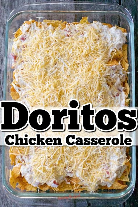 chicken dorito casserole Chicken Dorito Casserole Recipe, Chicken Dorito, Full Chicken, Using Rotisserie Chicken, Chicken Dorito Casserole, Recipes Using Rotisserie Chicken, Dorito Chicken, Dorito Casserole, Easy Chicken Casserole Recipes