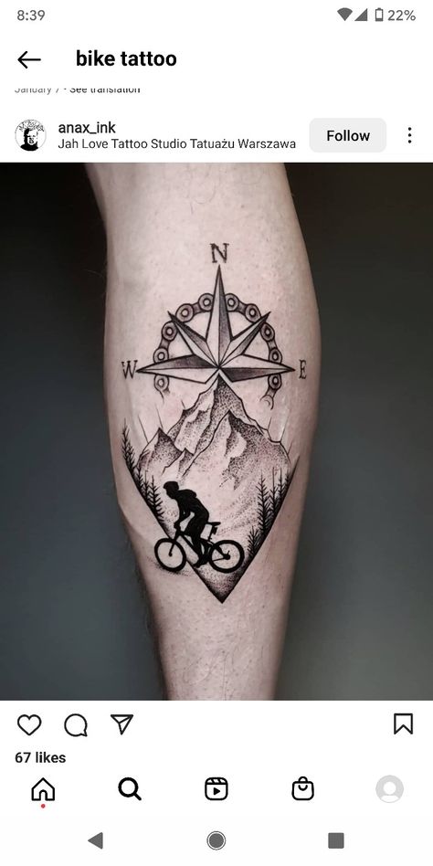 Cyclist Tattoos For Men, Bike Tire Tattoo, Biking Tattoos For Men, Small Motorcycle Tattoo For Women, Cycling Tattoo Ideas, Mtb Tattoo Ideas, Cycling Tattoos For Men, Bicycle Tattoos For Men, Sport Bike Tattoo