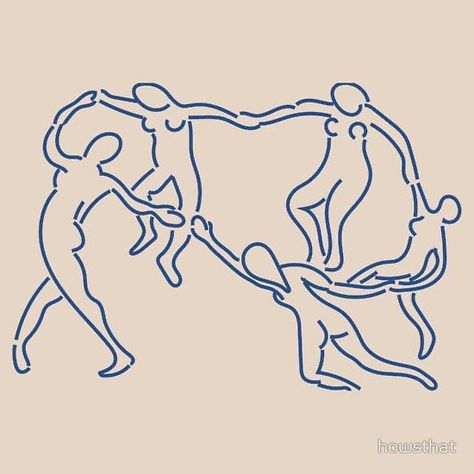 Matisse Tattoo, Dance Tattoo, Grafika Vintage, Arte Inspo, Arte Sketchbook, Dance Art, Mini Tattoos, Henri Matisse, Tiny Tattoos