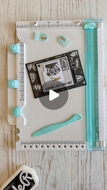 We R Makers on Instagram: "Make a fun fold card with The Works All In One Tool and crafter, Julia Sachs from @fraeuleinfotofee!⁠ ⁠ SUPPLIES & TOOLS:⁠ We R Memory Keepers All in One Tool: https://americancrafts.com/products/we-r-memory-keepers-the-works-all-in-one-tool-lilac⁠ BoBunny - Charmed Chronicles Collection⁠ Cardstock of your choice⁠ Adhesive⁠ ⁠ DIRECTIONS:⁠ 1. Cut and score 4 pieces of cardstock with the All-in-one-tool in:⁠ a. 4” x 6”⁠ b. 7 ½” x 3”, score at 4” on long side⁠ c. 7 ¾” x 3”, score at ½”, 5/8”, 4 1/8”, 4 ¼” on long side⁠ d. 2 ½” x 1 ½”, score at ½”, then every single track until 2” on⁠ long side⁠ 2. Create a tab on right side of cardstock element b using your All-inone-⁠ tool⁠ 3. Adhere cardstock element d on cardstock element b⁠ 4. Connect cardstock element c with ca We Are Memory Keepers, Decoration Pieces, We R Memory Keepers, Memory Keepers, Diy Journal, Fun Fold Cards, Scrapbook Album, D 2, The Works