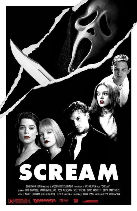 Scream Design, Scarie Movie, Scream Movie Poster, Grafika Vintage, Scream Franchise, Horror Movie Icons, Slasher Movies, Scream Movie, I Love Cinema