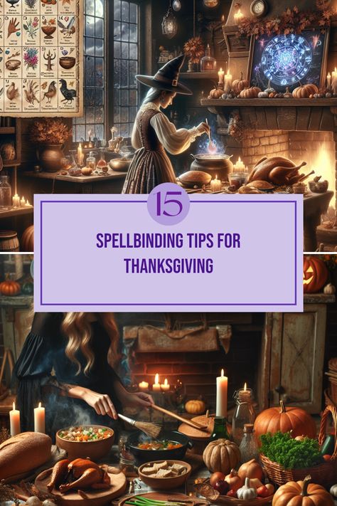 Get ready to elevate your Thanksgiving festivities with these 15 witchy tips! From preparing magical meals to creating a cozy atmosphere filled with enchanting vibes, this guide has everything you need. Discover how to set a ritual table, choose seasonal ingredients for your feast, and even incorporate crystals for positive energy. Whether you're hosting a dinner for friends or enjoying a quiet celebration solo, these ideas will help you connect with the magic of nature and your own spiritual practice while celebrating gratitude and abundance. Smell the fragrant herbs and visualize positivity as you craft your unique Thanksgiving experience. Witchy Thanksgiving Decor, Solo Thanksgiving Ideas, Thanksgiving Witchcraft, Thanksgiving Rituals, Witchy Thanksgiving, Thanksgiving Preparation Checklist, Pagan Thanksgiving, Witch Thanksgiving, Dinner For Friends