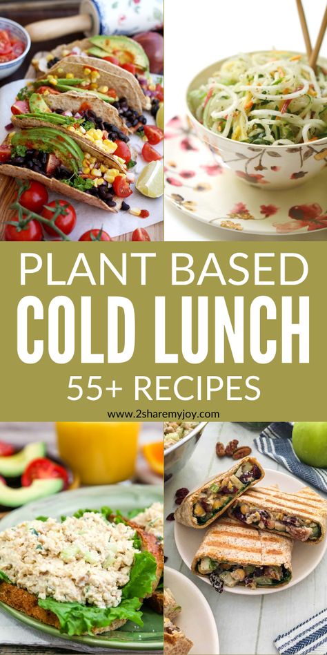 Lunches For On The Go, Plant Based Diet Meal Plan, Cold Lunch, Easy Vegan Lunch, Vegetarian Recipes Lunch, Plant Based Diet Recipes, Cold Lunches, Vegan Lunch Recipes, No Cook