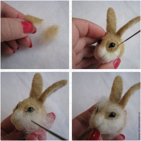 Needle Felted Bunny Rabbit, Needle Felted Bunny Tutorial, Felting Tips, Felted Creatures, Bunny Couple, Needle Felting Diy, Birthday Card Craft, Sculpted Doll, Nuno Felt Scarf