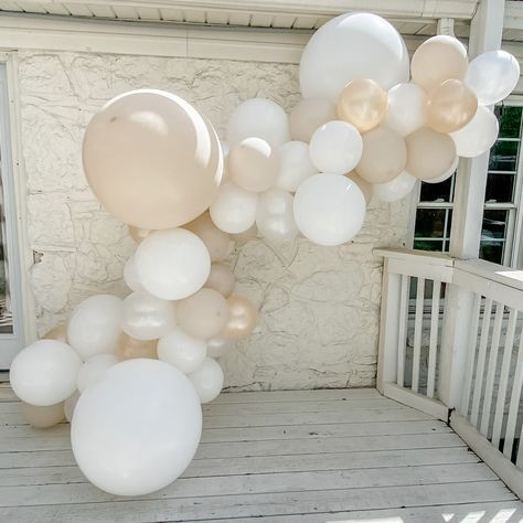 Make your next party "INSTA-WORTHY" with our DIY Balloon Garland Kit! Our DIY kit comes with everything you need to make your balloon garland look like a pro did it! No experience necessary! 10ft. Deluxe Kit Includes: 62 balloons ranging from 11"-24" to make a 10 ft. balloon garland Fishing line to string balloons Prem Engagement Party Balloons, Small Engagement Party, Baloon Garland, String Balloons, Pearl Bridal Shower, Engagement Party Diy, Engagement Balloons, Bride To Be Balloons, Pop The Bubbly