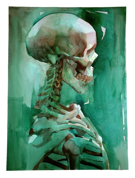 Nick Runge, Kunstjournal Inspiration, Watercolor Workshop, Colossal Art, Soyut Sanat Tabloları, Skeleton Art, A Level Art, Anatomy Art, Drawing Tutorials