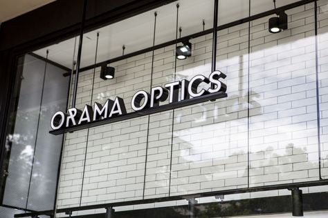 Sunglasses and eyewear store @oramaoptics Store Signage Design, Mall Signage, Hanging Signage, Monument Signage, Corporate Signs, Entrance Signage, Window Signage, Wayfinding Signage Design, Advertising Logo