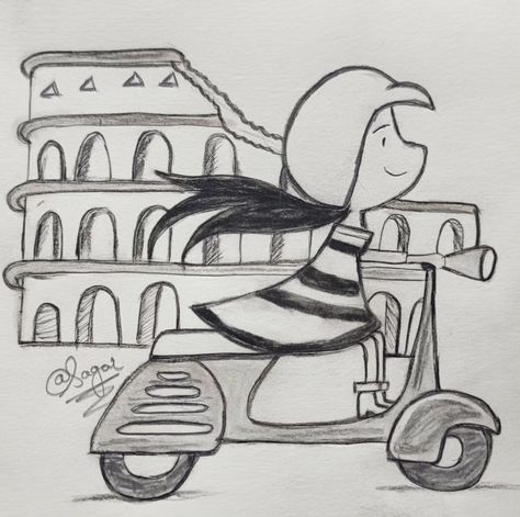 Chasing dreams one ride at a time . . #girlsonwheels #scooty 🛵 #roadriding 💨 #empowerment #streetstylequeen 👑 #scootysquadgoals 🌈 #ridewithpride 🚺 # #rideordiechicks #drawing #sketch #girl #instadaily #explore #sagar_tist Chasing Dreams, Ride Or Die, Drawing Sketch, Sketch, Drawings, Quick Saves