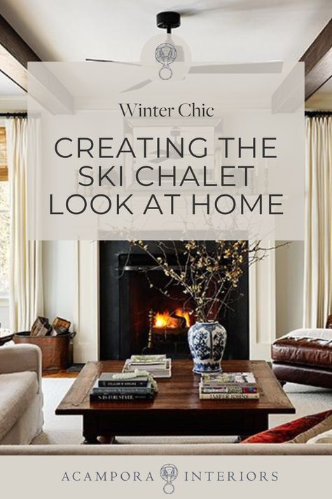 Whether you own a weekend ski getaway or simply aim to bring some winter coziness to your primary home, here’s how to embrace the ski chalet look in your interior design. Ski Resort Aesthetic Interior, Ski Cottage Interior Design, Ski House Living Room, Modern Ski Chalet Interiors, Ski House Bedroom, Ski Mudroom, Ski Chalet Interior Design, Ski Lodge Aesthetic, Modern Ski Lodge