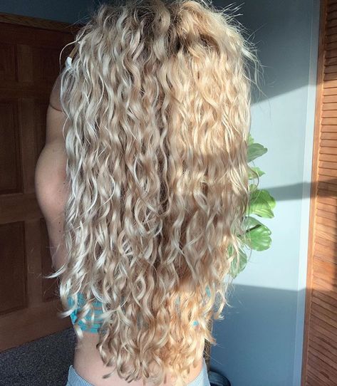 Highlights Curly Hair, Vacation Hairstyles, Blonde Curly Hair, Blonde Hair Inspiration, Permed Hairstyles, Hair Inspo Color, Long Curly Hair, Long Curly, Aesthetic Hair