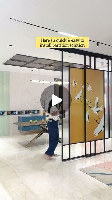 Studio Partition Ideas, Sandwich Glass Partition, Aluminium Partition Design, Fluted Glass Partition, Sliding Folding Partition, Aluminium Partition, Folding Partition, Partition Ideas, Fluted Glass