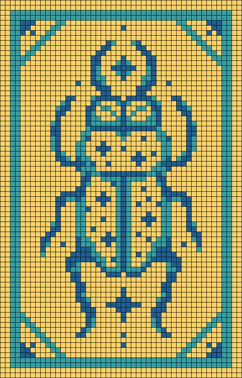 Scorpion Alpha Pattern, Alpha Patterns Tarot Cards, Moth Crochet Tapestry, Tarot Card Tapestry Crochet, Insect Alpha Pattern, Pixel Art Insect, Bug Pixel Art Grid, Beetle Alpha Pattern, Trippy Alpha Pattern