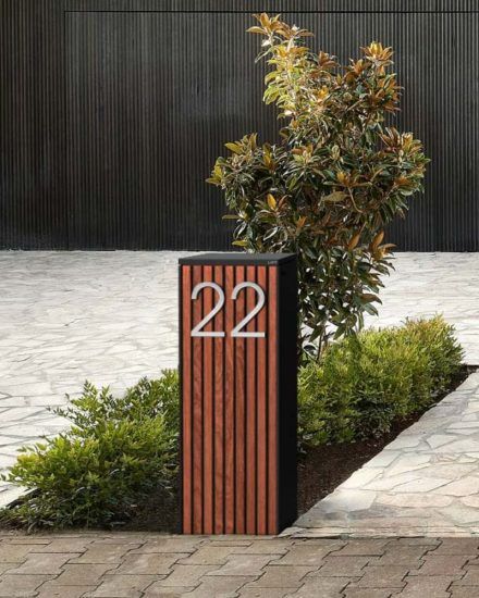 Outdoor Designer Products - Outdoor Decor for your Home Pillar Mailbox Ideas, Creative Letterbox Ideas, Letterbox Garden Ideas, Parcel Letter Boxes, Mid Century Mailbox Ideas, Letterbox Ideas Modern, Mailbox Pillar, Brick Letterbox Ideas, Diy Mailbox Ideas Outdoor