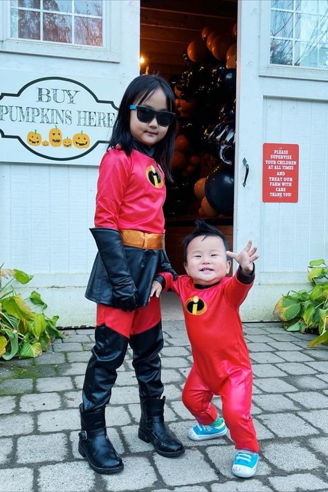 Older Sister Little Brother Halloween Costumes Brother And Sister Costumes Kids, Siblings Costumes Brother Sister, Brother Sister Costumes, The Incredibles Costume, Brother Halloween Costumes, Brother Sister Halloween Costumes, Halloween Constumes, Sister Halloween Costumes, Incredibles Costume