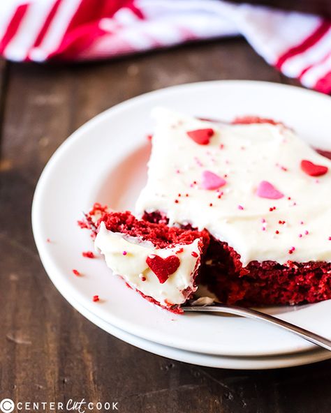 Red Velvet Sheet Cake Recipe, Red Velvet Cookie Cake, Red Velvet Sheet Cake, Red Velvet Cookie Bars, Red Velvet Flavor, Red Velvet Recipes, Red Velvet Brownies, Red Velvet Cake Recipe, Velvet Cake Recipes