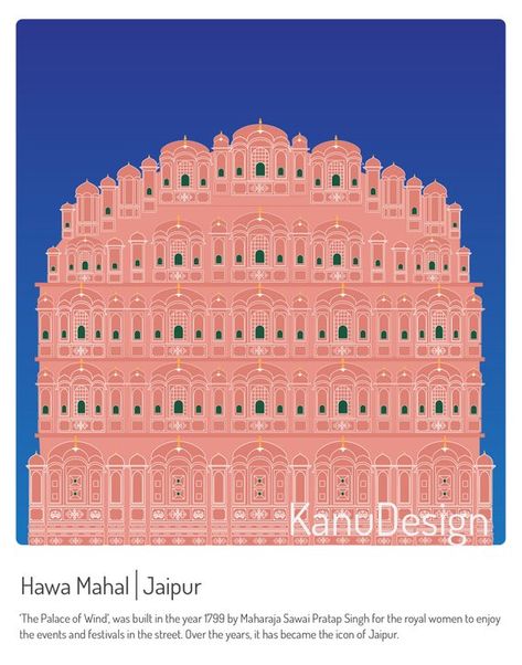 Hawa Mahal , Palace of Wind , Print, Color Wall Art, Room Decor, Digital Download, Large Printable P Hawa Mahal Illustration, Jaipur Monuments, Jaipur Illustration, Mysuru Dasara, Hawamahal Jaipur, Illustration Moodboard, Hawa Mahal Jaipur, Cocktail Book Design, Jaipur Wedding