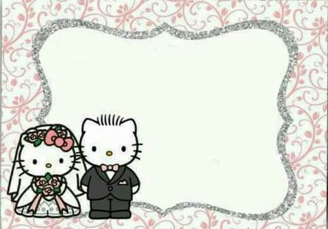 Hello Kitty Wedding, Hello Kitty Printables, Charmmy Kitty, Birthday Gifts For Boyfriend Diy, Scrapbook Printing, Page Borders Design, Stationary Paper, Hello Kitty Art, Hello Kitty Pictures