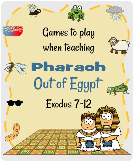 games+to+play+for+Pharaoh+:+out+of+Egypt,+10+plagues,+Moses+and+Aaron,+let+my+people+go,+Exodus+7-12+#Moses+#Exodus+#Kidmin+#Jesuswithoutlanguage Moses Exodus From Egypt, 1st Plague Of Egypt, Moses In The Bulrushes Activity, Moses Let My People Go Craft, Moses And The 10 Plagues Activities, Moses And The 10 Plaques, Moses In Egypt Craft, The Exodus From Egypt Craft, Teaching About The 10 Plagues