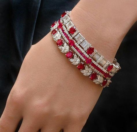 Cellini jewellery Ruby Bangles, Diamond Bracelet Design, Ruby Bracelet, Ruby Jewelry, Diamond Bangle, Jewelry Diamond, Gorgeous Bracelet, Gorgeous Jewelry, Stunning Jewellery