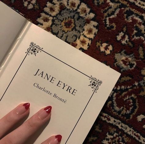 Chaotic Academia, Cherry Wine, Charlotte Bronte, Red Nail Polish, Red Nail, Jane Eyre, Academia Aesthetic, Red Aesthetic, Book Aesthetic