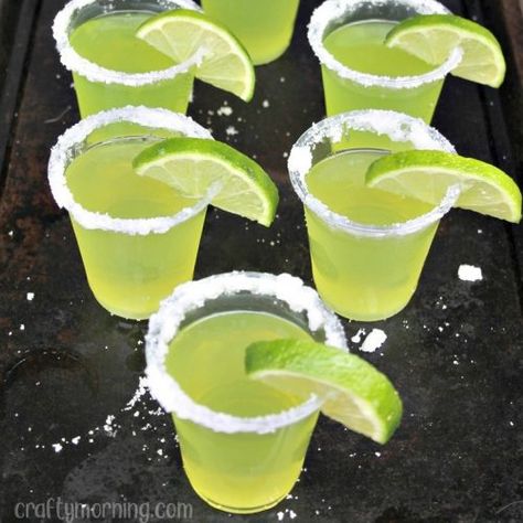 1 Lime Jello Shots, Margarita Jello Shots, Margarita Jello, Halloween Jello Shots, Halloween Jello, Jelly Shots, Crafty Morning, Specialty Drinks, Liquor Recipes