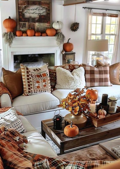 Transform your home into a cozy autumn retreat with these 29 stunning fall decor ideas! From warm color palettes and rustic accents to creative DIY projects and elegant centerpieces, find inspiration to make your space inviting and festive. Whether you're decorating your living room, dining table, or outdoor space, these ideas will help you capture the essence of the season. Save your favorites and start embracing the beauty of autumn in your home today!
 ... more Decorating For Fall Living Room, Fall Living Room Ideas, Autumnal Decor, Fall Coffee Table Decor, Autumn Living Room, Fall Home Decor Ideas, Fall Cottage, Herbst Bucket List, Cozy Hygge