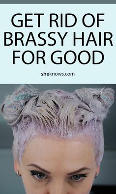 The $6 Secret to Getting Rid of Brassy Hair: Food Coloring & Vinegar – SheKnows Tone Hair At Home, Toning Bleached Hair, Diy Hair Toner, Brassy Blonde Hair, Blonde Hair At Home, Toner For Blonde Hair, Brassy Blonde, Brassy Hair, Hair Toner