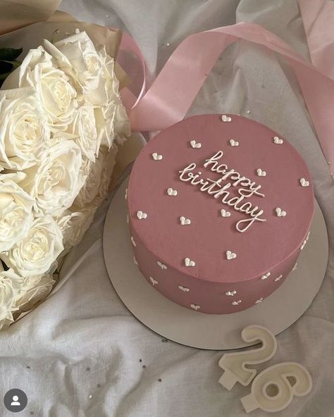 Tårta Design, 14th Birthday Cakes, 15th Birthday Cakes, Small Birthday Cakes, Vintage Birthday Cakes, Mini Torte, 16 Birthday Cake, Pink Birthday Cakes, Funny Birthday Cakes