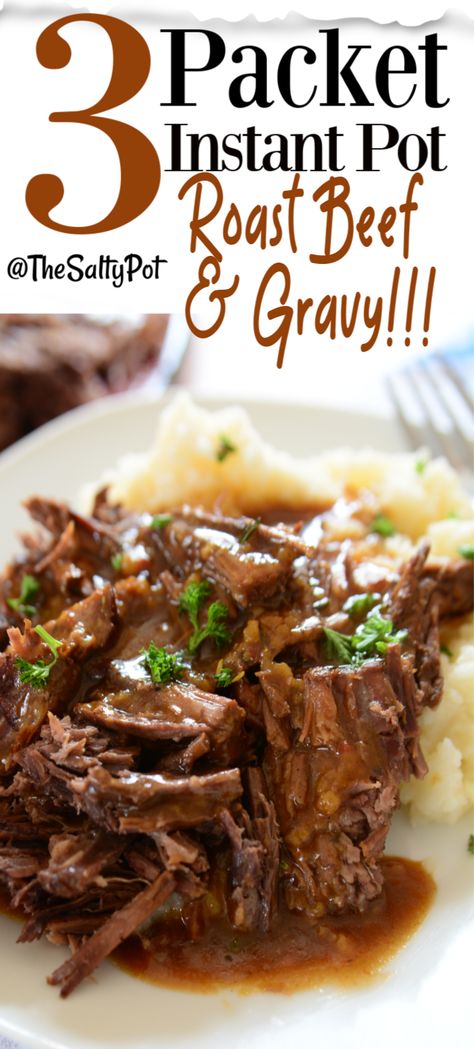 Tender Beef Roast, Roast Beef And Gravy, Roast Instapot, Beef And Gravy, Instant Pot Roast, Roast Sandwiches, Roast Crockpot, Pot Roast Beef, Instant Pot Pot Roast