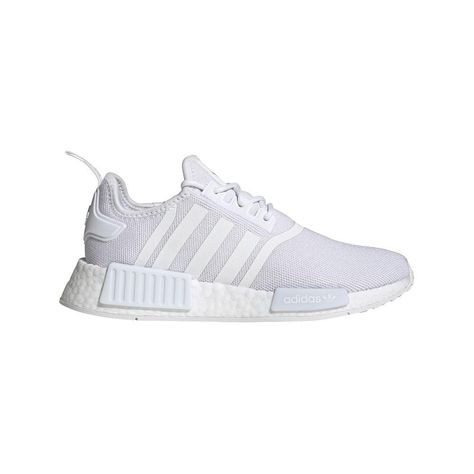 adidas Womens NMD_R1 Primeblue - Cloud White / Silver Metallic Womens Nmd R1, Adidas Nmd_r1, Nmd Adidas, Adidas Originals Nmd R1, Adidas Originals Nmd, Adidas Nmd R1, Nmd R1, Casual Sneakers Women, Adidas Nmd