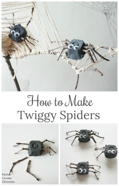 Halloween Spider Craft, Silly Halloween, Halloween Crafts For Kids To Make, Spider Craft, Halloween Art Projects, Craft Halloween, Spider Crafts, Fun Halloween Crafts, Egg Carton Crafts