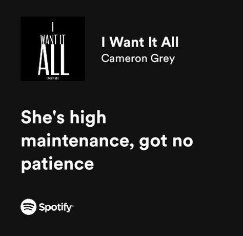 #tiktok #spotify #music #lyrics Cameron Gray, All I Want, Music Lyrics, I Want, Grey, Music