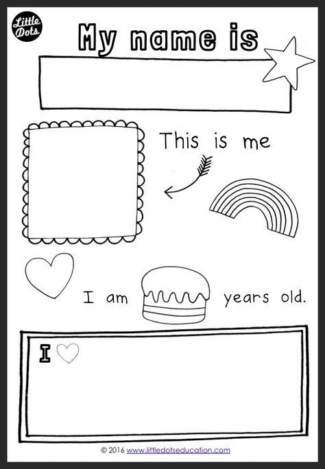 All about Myself Theme Activities and Printables All About Myself, All About Me Preschool Theme, Me Preschool Theme, Kindergarten Assessment, All About Me Printable, All About Me Book, All About Me Worksheet, All About Me Preschool, All About Me Activities