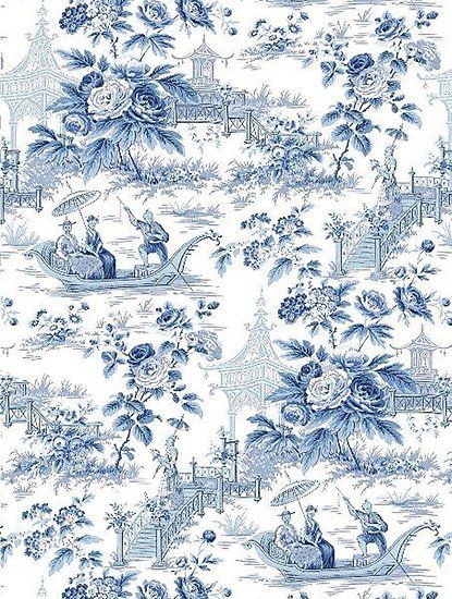 Powder Blue Chinoiserie Toile • Millions of unique designs by independent artists. Find your thing. Toile Decor, Molduras Vintage, Blue And White Wallpaper, Toile Wallpaper, Toile Pattern, Blue Chinoiserie, Blue Toile, Toile Fabric, Chinoiserie Wallpaper