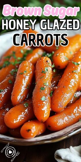 These Easy Brown Sugar Honey Glazed Carrots are the perfect side dish for any meal, whether it’s a holiday feast or a simple weeknight dinner. With just a handful of… Honey Glaze Carrots Easy, Carrots And Honey Recipe, Honey And Brown Sugar Carrots, How To Make Glazed Carrots, Thanksgiving Glazed Carrots, Honey Glaze Carrots, Carrot Honey Glazed, Glazed Carrots Thanksgiving, Carrot Glaze Recipe