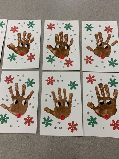 Elementary Crafts, Christmas Cards For Kids, Cards For Kids To Make, Baby Christmas Crafts, Winter Crafts Preschool, December Crafts, Christmas Art Projects, Fun Christmas Cards, K Crafts