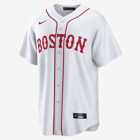 The MLB Boston Red Sox Jersey is ready for first pitch with its breathable polyester and lightweight fit. Its team details are straight from the player's authentic uniform, helping you properly showcase your fandom. Xander Bogaerts, Red Sox Jersey, David Ortiz, Red Socks Fan, Patriots Day, Team Jersey, Gameday Outfit, Boston Red, Baseball Jersey