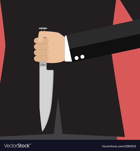 Holding Knife Behind Back, Man Holding Knife, Knife Behind Back, Holding Knife, Holding A Knife, Teacher Images, Knife Drawing, Back Drawing, Business Concept