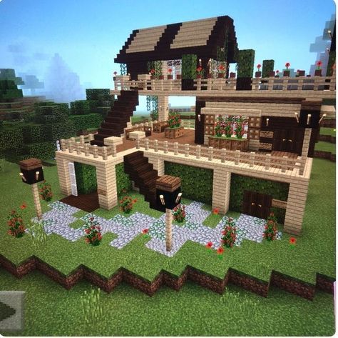 Panda House Minecraft, Minecraft Kale, Construction Minecraft, Minecraft Decoration, Minecraft Houses Survival, Rumah Minecraft Sederhana, Minecraft Houses Blueprints, Desert House, Minecraft House Plans