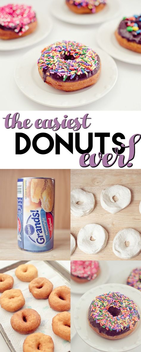 Doughnut Bar, Preschool Corner, Biscuit Donuts, Christmas Trifle, Easy Donut Recipe, Easy Donuts, Homemade Donuts Recipe, Homemade Doughnuts, Donut Muffins