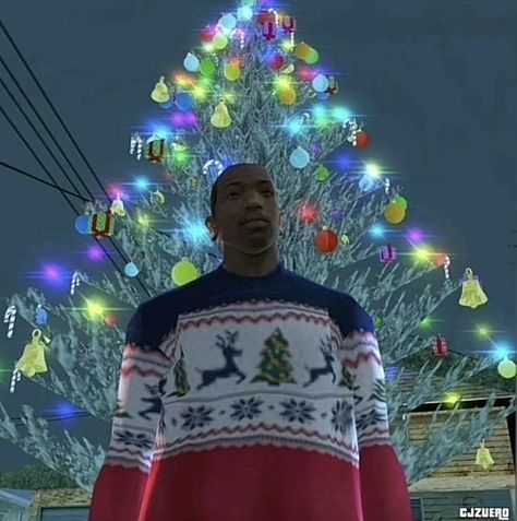 Gta Carl Johnson Pfp, Carl Johnson Pfp, Gta Christmas Pfp, Gta 5 Carl Johnson, Navidad Random Icons, Carl Johnson Gta Meme, Gta Carl Johnson, Christmas Gta, Gta Random