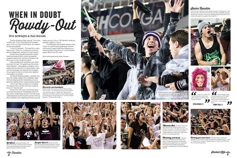 Student Life Yearbook, Yearbook Design Layout, Teaching Yearbook, Richmond Texas, Yearbook Template, Yearbook Class, Yearbook Staff, Homecoming Spirit Week, Yearbook Spreads