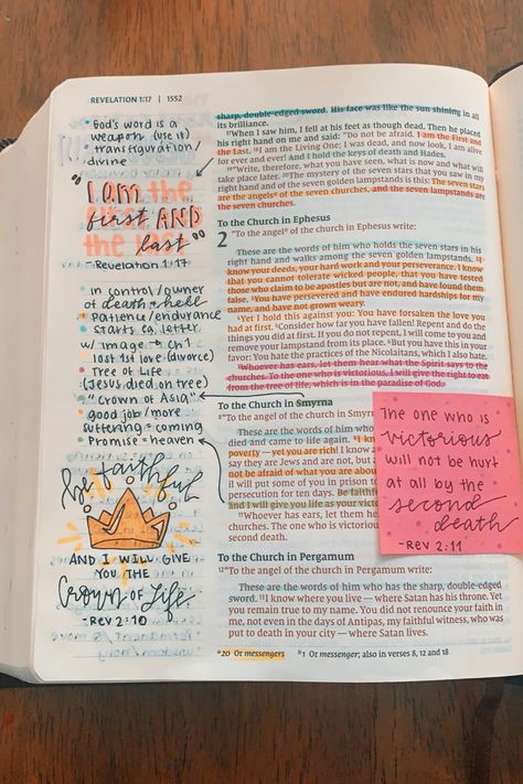 :) Revelations Bible Study, Revelation 1 Bible Journaling, Revelations Bible Journaling, Revelation Bible Journaling, Scripture Notes, Bible Highlighting, Revelation Bible Study, Bible Studying, Revelation Bible