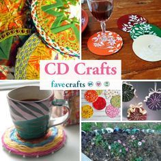 Clean out your music collection and those old CD-ROMs! These old CD crafts will help you find new and fun ways to reuse and recycle your CDs. Repurposed Cds, Cd Coasters, Crafts With Cds, Recycled Cd Crafts, Cd Craft, Cd Crafts Diy, Old Cd Crafts, Cd Project, Cd Diy