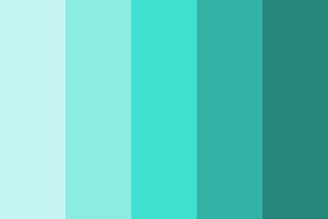 Tones of Turquoise | Color Palette | Paint Inspiration | Paint Colors | Paint Palette | Color | Design Inspiration Turquoise Color Scheme, Turquoise Aesthetic, Turquoise Color Palette, Color Design Inspiration, Color Schemes Colour Palettes, Color Palette Design, Color Balance, Paint Palette, Colour Board