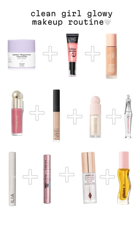 #preppy #glowy #cleangirl #makeup #selfcare #trending Glowy Makeup Routine, Cleangirl Makeup, Maquillaje Glowy, Preppy Makeup, Preppy Things, Dewy Makeup, Skin Care Makeup, Glowy Makeup, Skincare Makeup